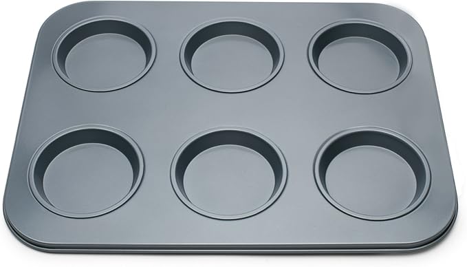 Fox Run Large Muffin Top Pan, 6 Cup Nonstick Muffin Top Baking Tin | Nonstick For Easy Release & Cleaning | Carbon Steel Pan Evenly Bakes | Makes 6 Muffin Tops or Burger Buns | Baking Gadget - Image 5