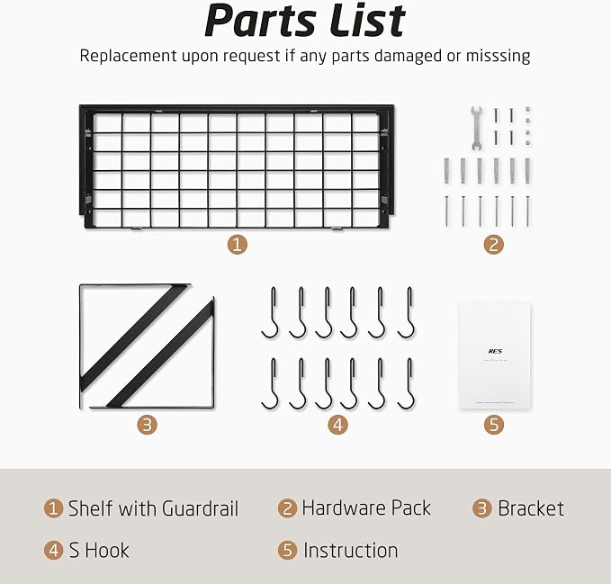 KES 24 Inch Kitchen Pot Pan Rack Wall Mounted, 10 Hooks, Matte Black | 88lbs Load Capacity, Heavy Duty, Cast Iron Pots and Pans Organizer, Hanging Storage, Wall Shelf, Space Saving, KUR215S60-BK - Image 9