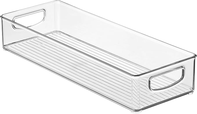 iDesign Slim Extra Long Clear Storage Bin | Narrow, Stackable, Kitchen or Pantry Organizer - Image 9