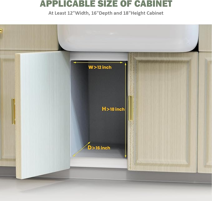 AORESAC Under Sink Organizer, Metal Pull Out Cabinet Organizer 2-tier, Under Sink Slide Out Storage Shelf for Kitchen Bathroom Organizers and Storage, 10.5W x 13D x 11H Inches - Image 6