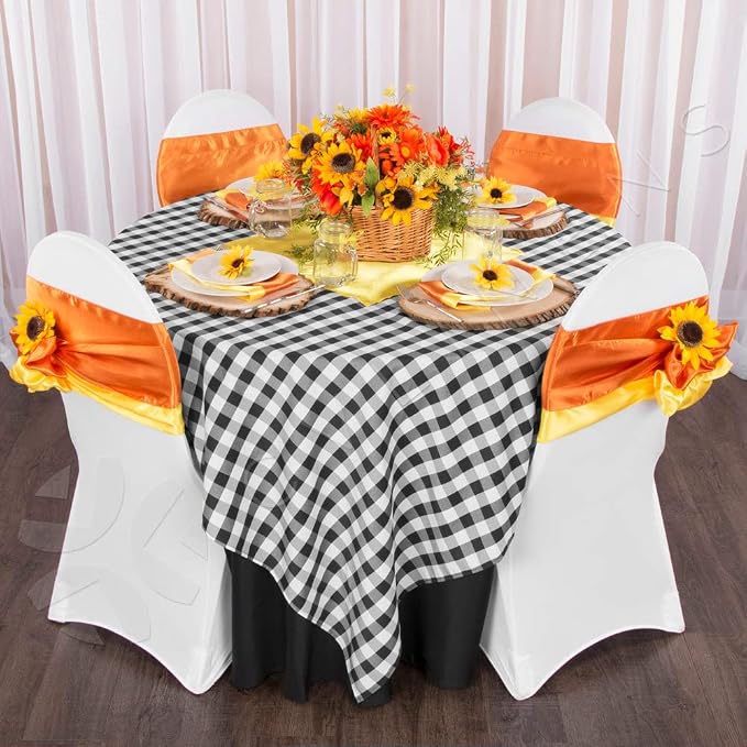 CVL 50 Pk, Satin Napkin 20"x20" Square Edge: Hemmed Material: 100% Polyester - Canary Yellow (Bright Yellow) - Image 2
