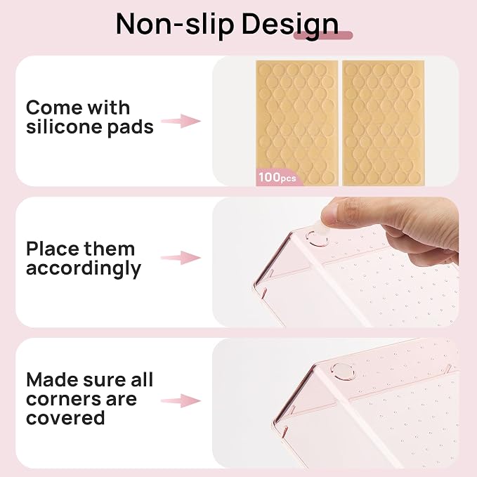 Vtopmart 25 Pack Plastic Drawer Organizers with Non-slip Rubber Pads | 4-Size Versatile Makeup Organizer, Storage Containers Small Bins for Makeup, Jewelries, Bedroom, Kitchen Utensils and Office - Image 7