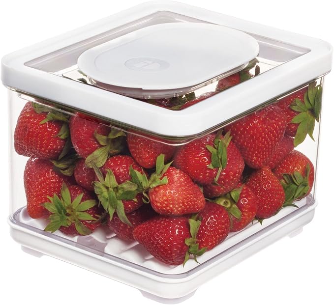 iDesign Fridge Produce Bin with Removable Drainage Tray and Lid - Set of 4 - Clear - Image 6