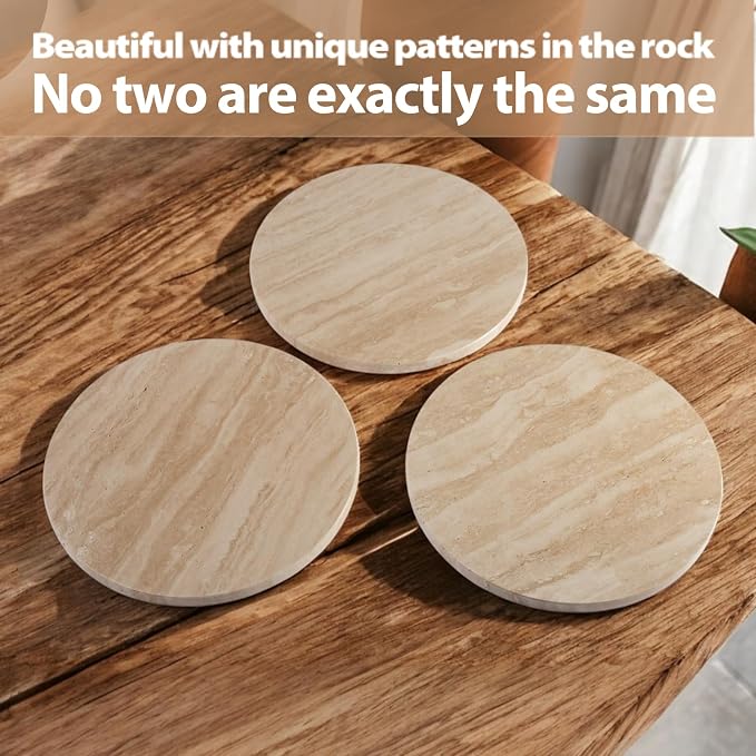 Travertine Lazy Susan for Table Top, 12 in Lazy Susan Turntable Organizer for Cabinet Pantry Kitchen Countertop Fridge Bathroom Makeup Vanity Countertop - Image 9