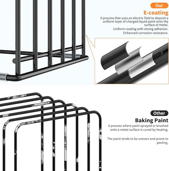 Kitchen Cabinet Organizer, Steel Cookware Holder, Divided Holder with 5 Slots for Skillets Baking Tray and Chopping Board Rack - Baking Pan Holder Storage (2 PCS) - Image 8