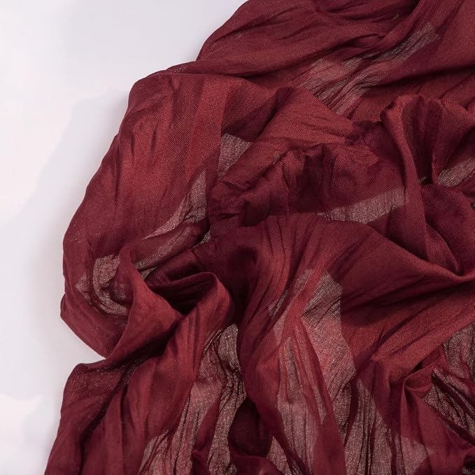 DeZerlor Burgundy Washable Cheesecloth Napkins Set of 50 for Wedding Party | Reusable Cloth Napkins Bulk, for Bridal Baby Shower Dinner Cocktail Birthday Home, 21x21 Inches - Image 6