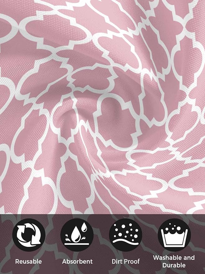 Cloth Napkins Set of 8-20x20 Inches, Pink Moroccon Washable Reusable Table Napkins, Romantic Minimalist Modern Aesthetic Soft & Absortbent Dining Napkin for Party Wedding Hotel Restaurant - Image 8