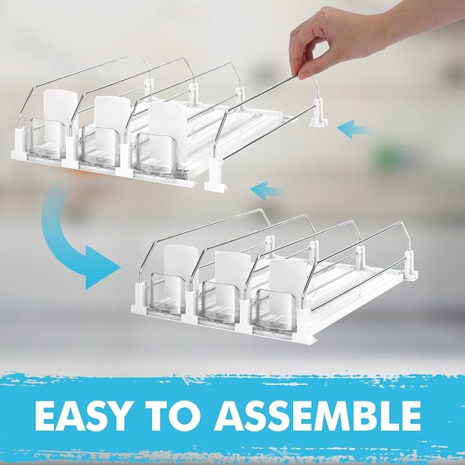 Automatic Soda Can Organizer for Refrigerator Can Dispenser for Beer Soda Seltzer Drink Pop Can Holder Self-Pushing Drink Organizer for Fridge Storage 12 cans of 11.15oz 12oz 16oz 16.9oz - Image 7