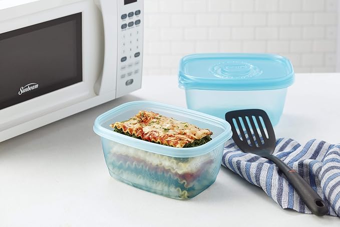 Glad GladWare FreezerWare Food Storage Containers with Lids, Large Rectangle No BPA Plastic for Freezing Soups Meals and Batch Cooking, Crack Resistant, Microwave Dishwasher Safe, 64 Oz, 2 Ct - 6 Pk | Crack-resistant, large rectangle containers for fre... - Image 11