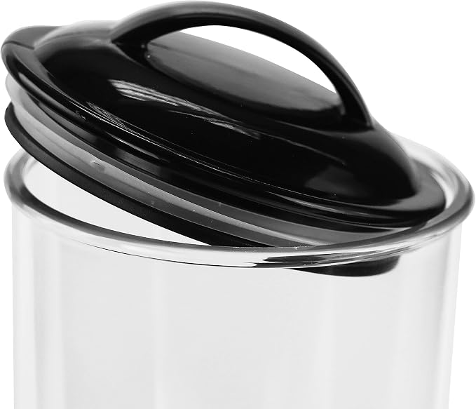 Reston Lloyd Tall Clear Spaghetti Pasta Storage Canister Container with Airtight Lid BPA Free for Kitchen Pantry Organization, Black - Image 5