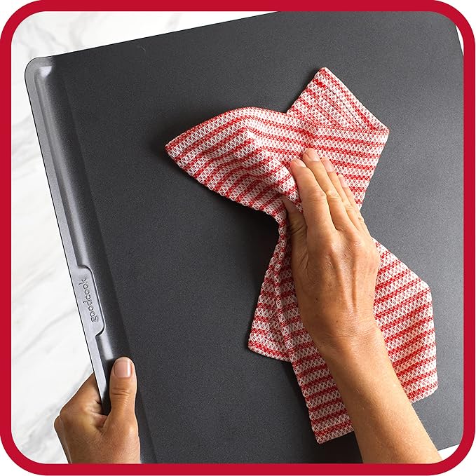 GoodCook AirPerfect Insulated Cookie Sheets Set of 2 Nonstick Carbon Steel Construction Pans for No-Burn Baking with Ergonomic Grip, 16 x 14-Inch, Gray - Image 9