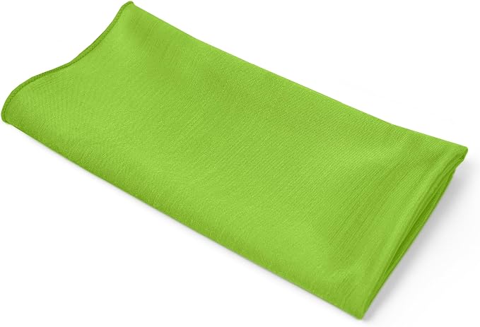 17 x 17-Inch Shantung Satin Cloth Napkins, Lime, Set of 24 - Image 9