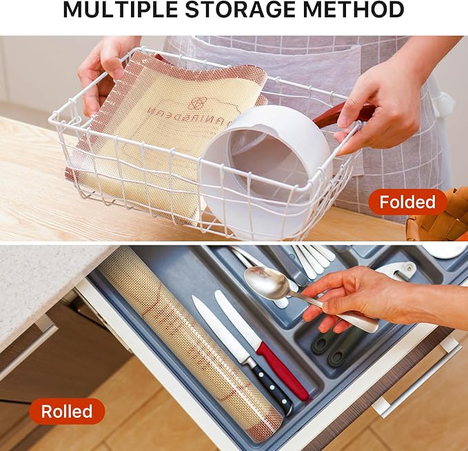 DANIA & DEAN 26"x16" Extra Thick Silicone Baking Mat for Pastry and Bread | Non-Slip & Non-Stick Mat with Measurements, for Pizza, Pie Crust, Dough Rolling, Pasta & Sourdough, Reusable Counter Sheet - Image 9