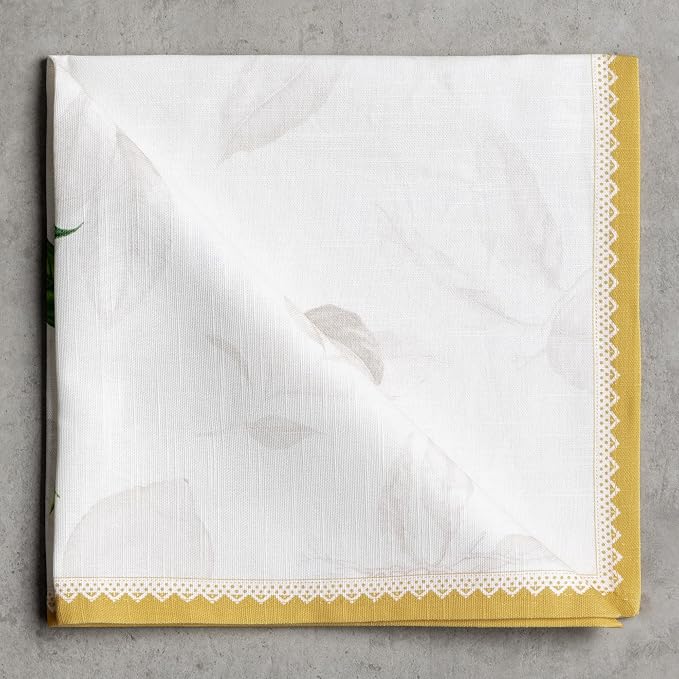 Maison d' Hermine Cloth Napkins Set of 4 Reusable 100% Cotton (20" x 20") | Everyday Square Napkins Cloth Washable Dinner Party Wedding Restaurant Hotel Kitchen Spring Summer - Limoncello - Image 9