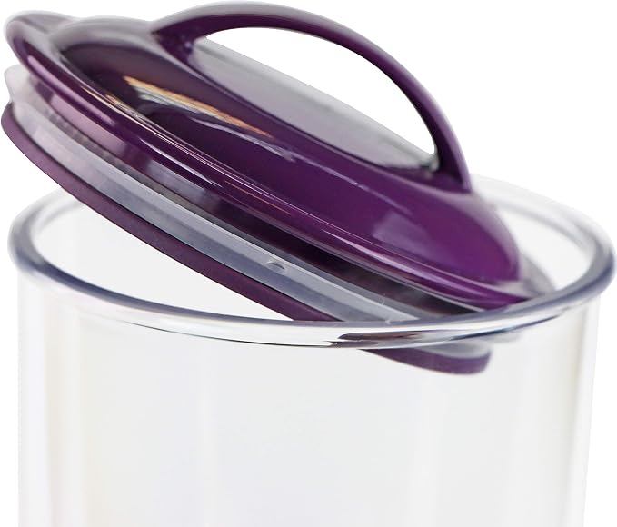 Calypso Basics by Reston Lloyd Acrylic Storage Canisters, Spaghetti, Plum - Image 5