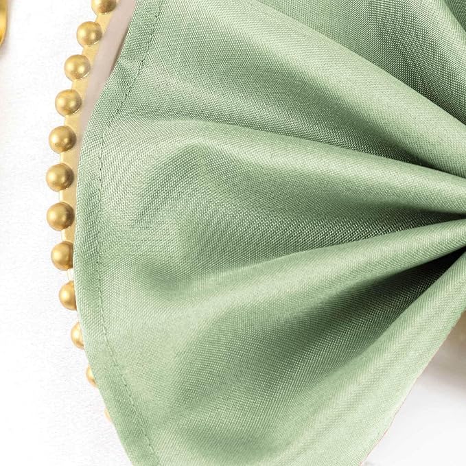 Efavormart Premium Cloth Napkins Set of 10, 17x17 Inch Sage Green Violet Seamless Dinner Napkins, Washable Linen Table Napkin Cloth with Hemmed Edges for Weddings, Party and Banquet - Image 9