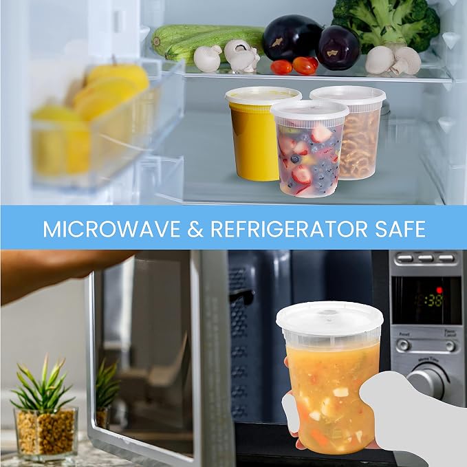 Deli Containers with Lids, Food Storage Containers with Lids 32 OZ (32 OZ -24 sets) - Image 5