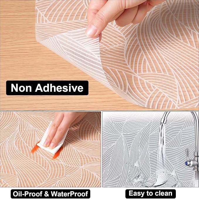 Cooyes Shelf Liners for Kitchen Cabinets, Waterproof and Oil-Proof Kitchen Cupboard Liner, Refrigerator Liners and Plastic Drawer Mats EVA Non Adhesive Shelves - Image 7