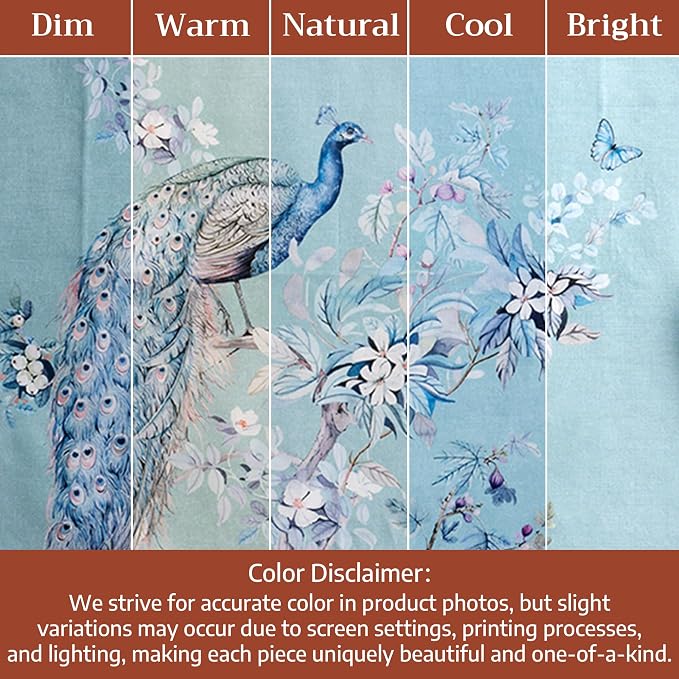 Maison d' Hermine Napkin 100% Combed Cotton Premium Set of 4 Decorative Washable Table Cloth Napkins for Dining, Home, Wedding, Banquet, Peacock Utopia - Pastel Turquoise (20”x20”) - Image 9