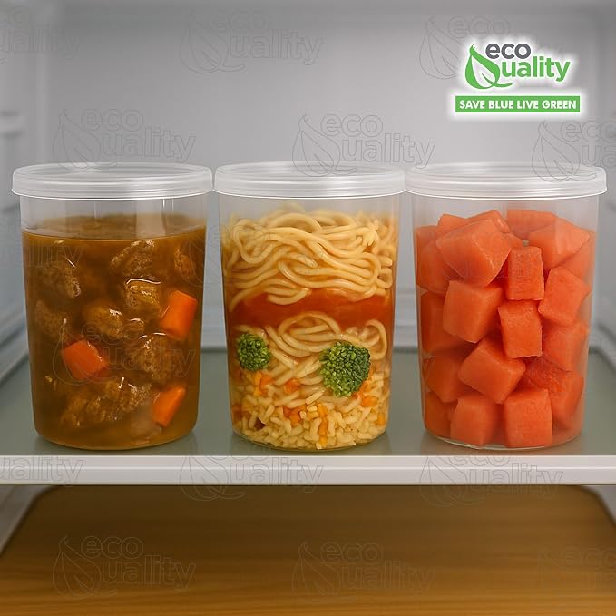 32oz Plastic Deli Food Storage Containers with Lids 400 Count - Round Containers Perfect for Food Storage, Portion Control, Meal Prep, Organization, Liquids, Travel, Home, School (32 Ounces) - Image 7