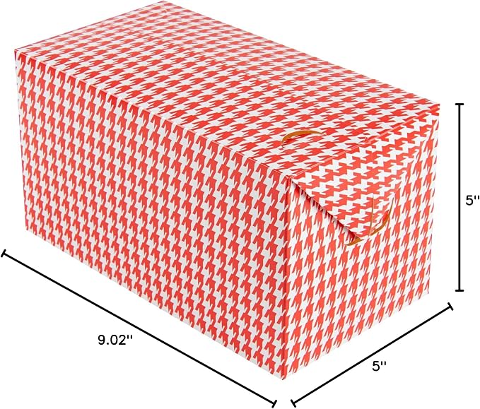 Restaurantware Bio Tek 80 Ounce To Go Boxes 400 Rectangle Take Out Food Containers - Fast Top Closure Disposable Red Houndstooth Paper Carry Out Containers For Burgers Or Fried Chicken - Image 13