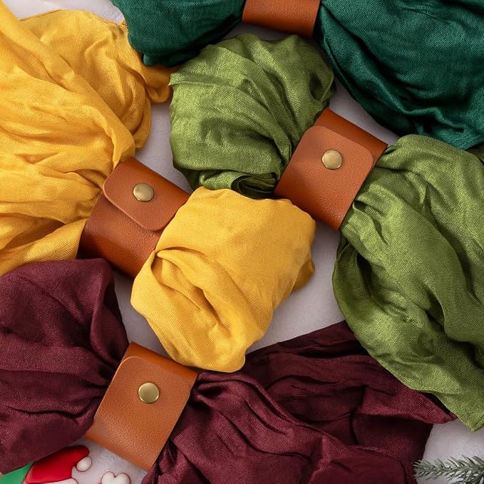 DeZerlor Christmas Party Cheesecloth Napkins Set of 20 for Wedding Party | Reusable Cloth Napkins Bulk, for Thanksgiving Day Bridal Baby Shower Xmas Decor, 21x21 Inches - Image 6