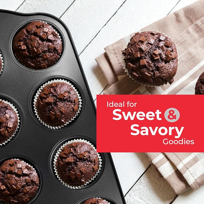 Non-Stick 10-Piece Baking Pan Set, BPA-Free Carbon Steel Bakeware Set with Silicone Handles, Stackable Kitchen Oven Set, Cookie Sheet, Baking Tray, Baking Sheet Set, Oven Safe (446°F) - Image 7