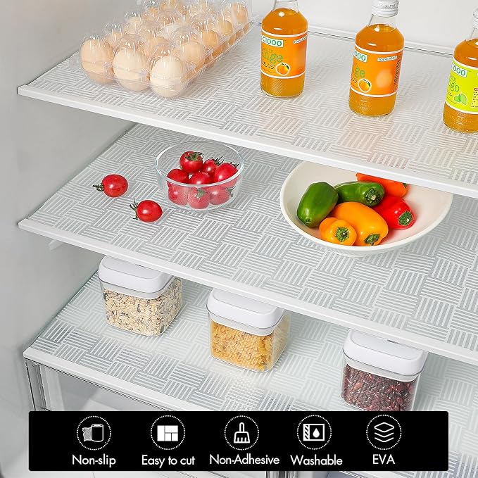 Cooyes Shelf and Drawer Liner for Kitchen Cabinets – Non-Adhesive, Waterproof, Non-Slip Cabinet Liners for Scratch Protection, Desk, Refrigerator, Shelves, Drawers with Modern Pattern - Image 8