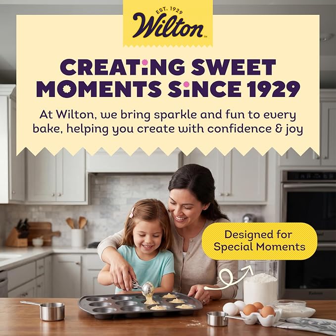 Wilton Gold Non-Stick Muffin Top Pan, Stainless Steel, 11 x 16 in. | Non-Stick Steel with Scratch-Resistant Coating, Resists Warping, Extended Handles, Dishwasher Safe, Perfect for Muffin Tops - Image 10