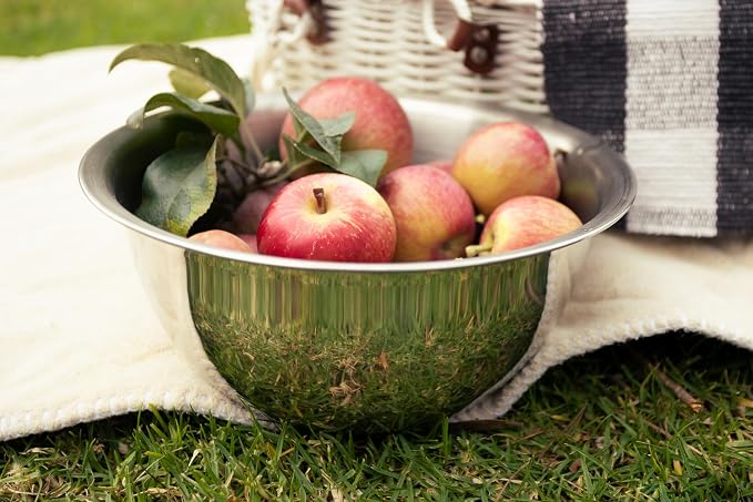 Fox Run Brands 2.75-Quart Stainless Steel Mixing Bowl, 9 x 9 x 4 inches, Metallic | Small Metal Mixing Bowl For Eggs, Sauces & More | Dishwasher Safe | 10.8 Cup Stainless Steel Kitchen Mixing Bowl - Image 2