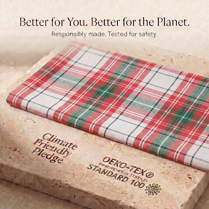 Urban Villa KitchenTowels Cotton DishTowels 20”x30”(Set of 6) Christ Check - Image 9