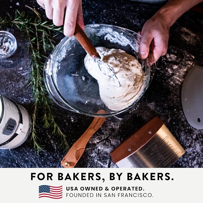 Complete Sourdough Starter Kit 39oz Borosilicate Jar & 10" Rattan Banneton | Silicone Mat, Sapele Mahogany Tools Won't Warp, Troubleshooting Book, Beginner-Friendly Baking Supplies, Gift for Bakers - Image 9