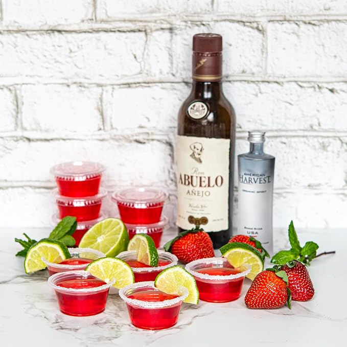 2 oz Small Clear Plastic Cups Disposable Jello Shots with Snap on Leak Proof Lids Small Shot Cups Food Storage Containers for Party Portion Control Sauces Spices Liquid Dip (500) - Image 6