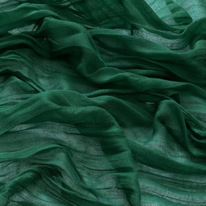 DeZerlor Emerald Green Christmas Cheese Cloth Napkins Set of 12 for Party | Reusable Cloth Napkins Bulk, for Wedding Bridal Baby Shower Dinner Cocktail Birthday Home, 21x21 Inches - Image 7