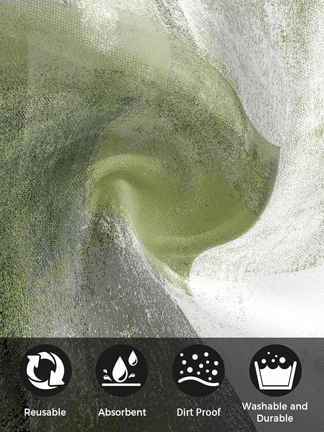 Sage Green Ombre Paint Cloth Napkins Washable Set of 6, 20 x 20 Inch Reusable Vintage Shabby Abstract Art Dinner Table Napkins Cloth Bulk for Weddings Kitchen Restaurants Hotel Events Parties - Image 8