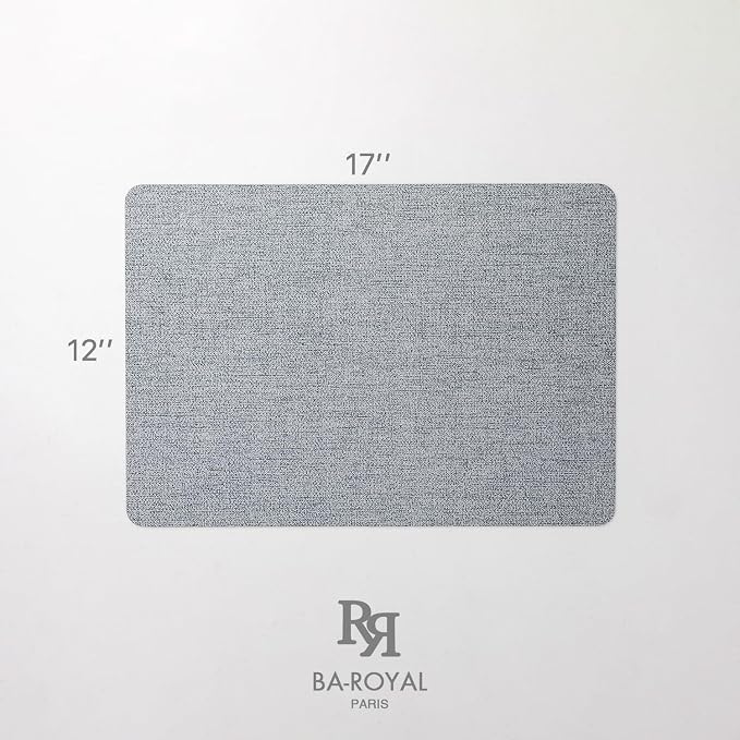 Baroyal Faux Leather Placemats Set of 8 Vinyl Washable Wipeable Table Mats for Kitchen Dining Table Heat Resistant Waterproof Modern Indoor/Outdoor Placemats Non-Slip Easy Clean Place Mats (Stargaze) - Image 6