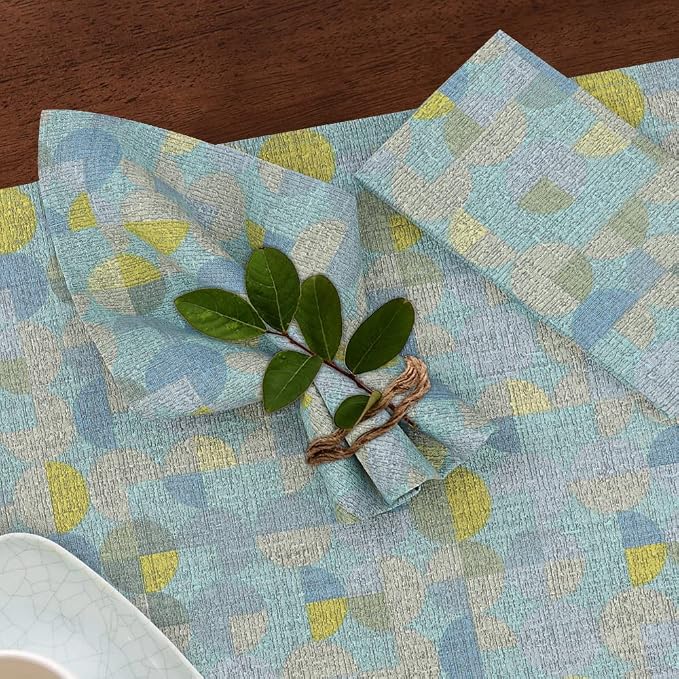 RUVANTI Cloth Napkins Set of 6 Cotton 100%, 18x18 Inches Napkins Cloth Washable, Soft, Absorbent. Cotton Napkins for Parties, Christmas, Thanksgiving, Weddings, Dinner Napkins Cloth - Quarterly - Image 9