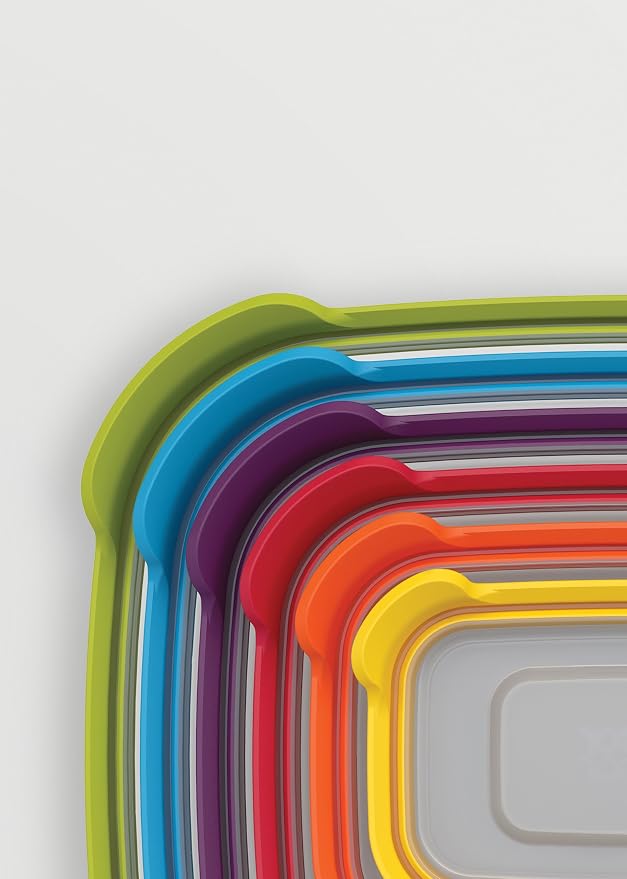 Joseph Joseph Nest Lock Plastic BPA Free Food Storage Container Set with Lockable Airtight Leakproof Lids, 12-Piece, Multi-Color - Image 9