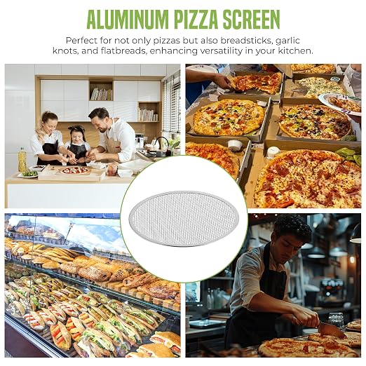 OCS Parts 6-Pack 18-Inch Aluminum Pizza Screens | Commercial Grade Pizza Tray Screen for Home Cooking, Pizzerias and Restaurants - Image 6