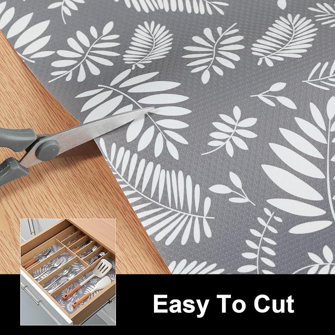 Cooyes Drawer and Shelf Liner, Non-Adhesive Shelf Liners for Kitchen Cabinets, Thick Strong Grip Mats for Desk, Shelves, Bathroom Drawers, Fridge, Cabinet Protection(23.6" W x 119" L) - Image 7