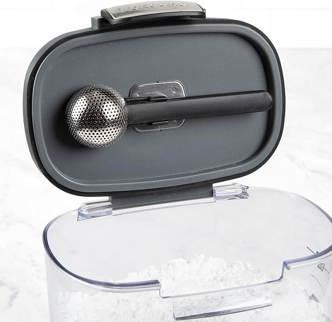 Progressive International ProKeeper+ Clear Plastic Airtight Food Baker's Kitchen Storage Organization Container Canister Set with Magnetic Accessories, 2- Piece Set (Powdered Sugar 1.4-Quart) - Image 5