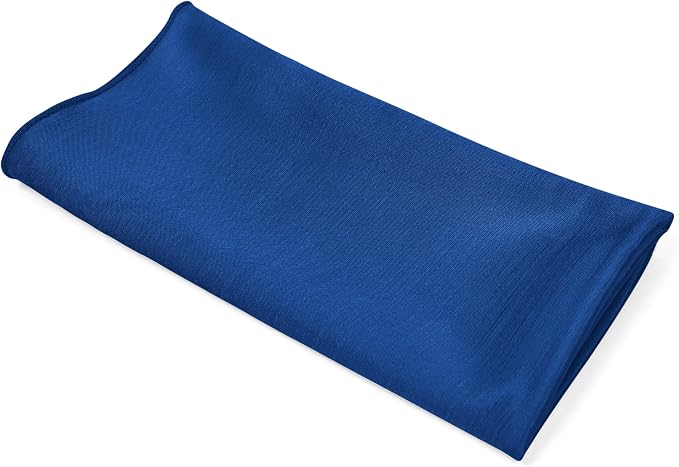 17 x 17-Inch Shantung Satin Cloth Napkins, Royal Set of 12 | Bulk Case of 1 Dozen, Square, 100% Polyester Fabric, Reversible, Faux Dupioni Silk Reverse Side, Machine Washable, Blue - Image 9
