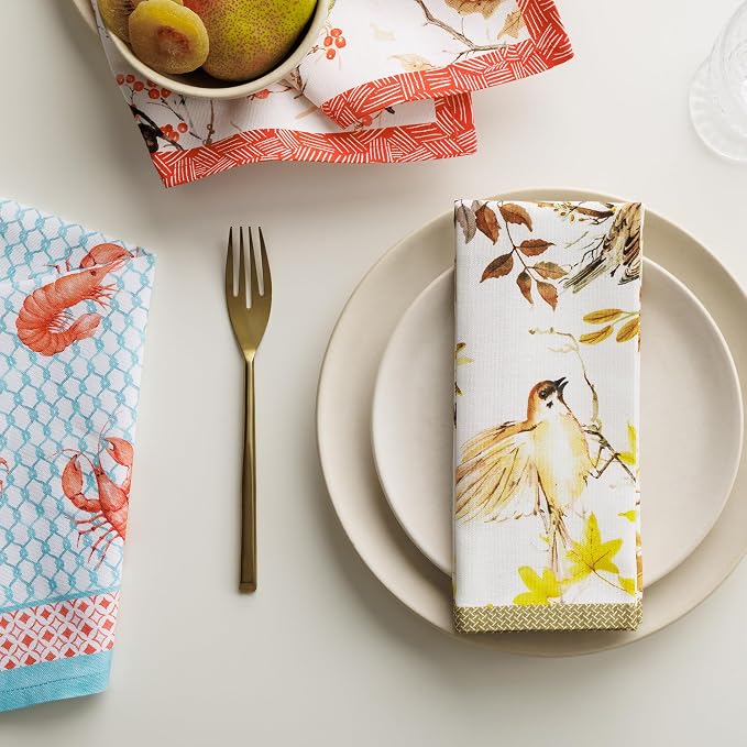 Maison d' Hermine Cloth Napkins Set of 4 Reusable 100% Cotton (18" x 18") | Everyday Square Napkins Cloth Washable Dinner Party Wedding Restaurant Hotel Kitchen Spring Summer - Verdier - Image 9