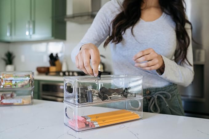 ClearSpace Plastic Pantry Organization and Food Storage Bin – Great Kitchen Storage – Fridge Organizer Bins – 4 Pack - Image 6