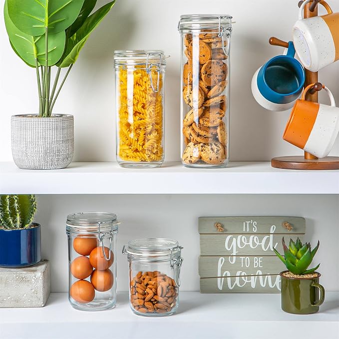 Rocco Bormioli Glass Spaghetti Jar, Fido Glass, Airtight Cap, Height 26 cm - Image 5