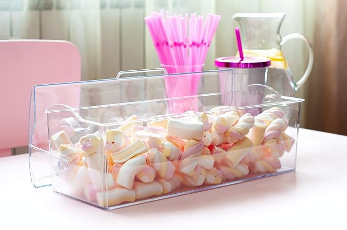Pikanty Bread Box for Kitchen Countertop - 16 Inch Clear Plastic Storage Container with Hinged Lid, Keeps Loaves, Bagels, Buns, Rolls, Cookies and Crackers Fresh, Dishwasher Safe, Made in USA - Image 7