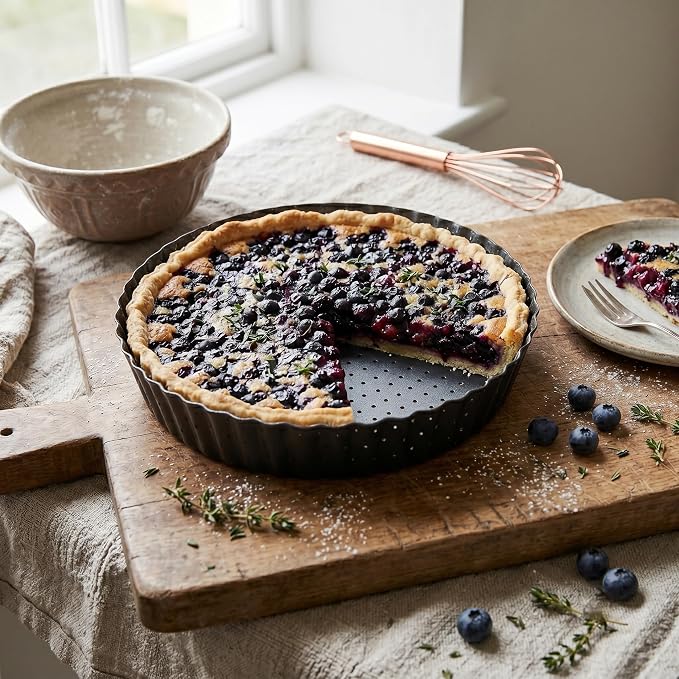 Deep Dish Quiche Lorraine Pie Pan - 7.87 inch Tart Pans with Removable Bottoms - Apple Pie Pan - 7.87 inch Tarte Tatin Pan - Deep Dish Pie Crust - Quiche Baking Dish - Image 12