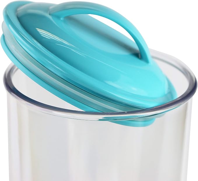Calypso Basics by Reston Lloyd Acrylic Storage Canisters, Spaghetti, Turquoise - Image 5