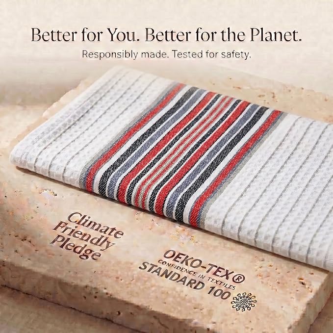 Urban Villa Kitchen Towels Cotton Dish Towels 20”x30” (Set of 6) White - Image 9