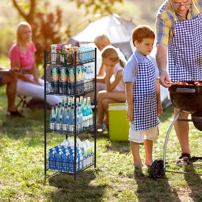 OYEAL Water Bottle Storage Holder 4 Tier Can Organizer for Pantry, Large Capacity Soda Can Organizer for Kitchen Party Organizers and Storage, Tumbler Mug Cup Holders - Image 7